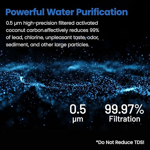 Cobectal Under Sink Water Filtration System, Reduces Chlorine, PFAS, PFOA/PFOS, Bad Taste & Odor,10000 Gallons,Under Sink Water Filter System Direct Connect to Kitchen Faucet,1Year