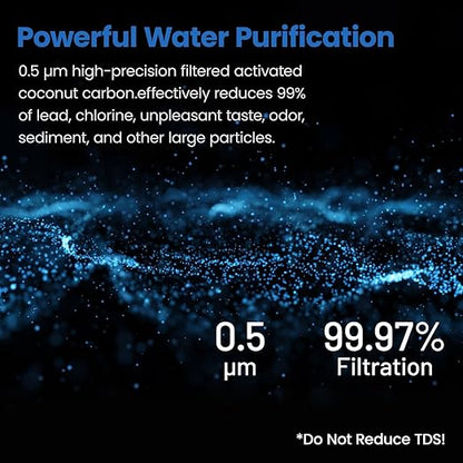 Cobectal Under Sink Water Filtration System, Reduces Chlorine, PFAS, PFOA/PFOS, Bad Taste & Odor,10000 Gallons,Under Sink Water Filter System Direct Connect to Kitchen Faucet,1Year