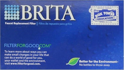 Brita Tap Water Filter, Water Filtration System Replacement Filters for Faucets, Reduces 99% of Lead, White, 1 Count