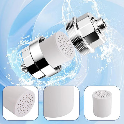 4pcs 30 Stage High Output Shower Filter Cartridge Replacement, Universal Hard Water Filter Cartridge for Shower Head with Enhanced Filtration