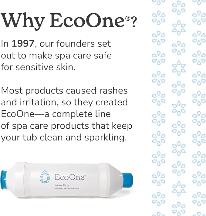 ecoone Hose Filter Advanced Purification Water Filter for Garden Hose Application | Inline Dual Stage Natural Carbon Hose Filter for Filling Hot Tub & Spa | Filters up to 40,000 Gallons