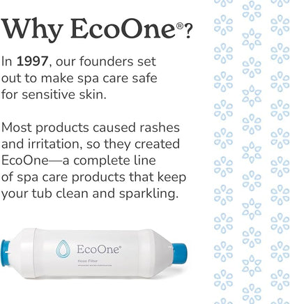 ecoone Hose Filter Advanced Purification Water Filter for Garden Hose Application | Inline Dual Stage Natural Carbon Hose Filter for Filling Hot Tub & Spa | Filters up to 40,000 Gallons