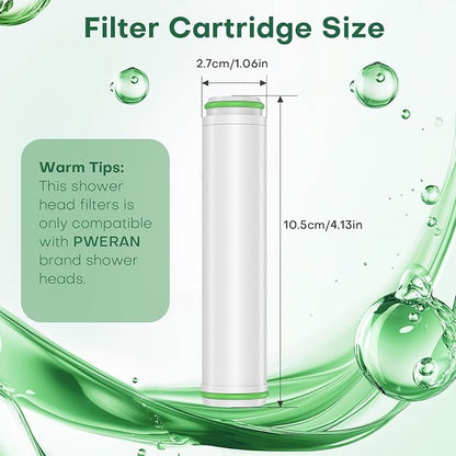 PWERAN Shower Filter for Handheld Shower Head, 4 Pack 18 Stage Replacement Filters for Hard Water Remove Chlorine and Harmful Substances