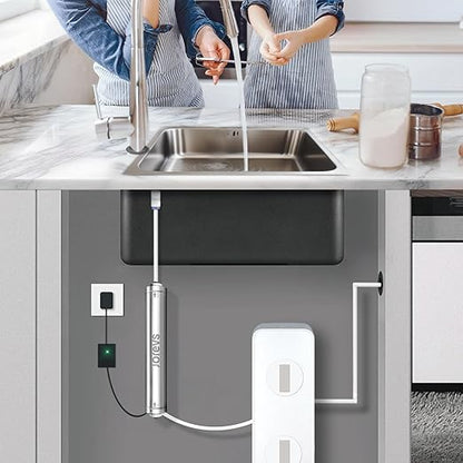 UV Water Filter - LED UV Water Purifier for Under Sink, Reduce up to 99.999% Bacteria, Maintenance-Free for Reverse Osmosis System with Instant Flow Sensor, Mercury-Free, 1GPM