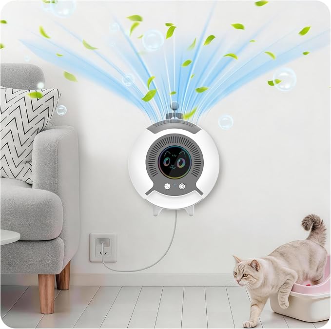 Small Filterless Air Purifiers for Home, Water Ionic Pet Odor Eliminator Air Cleaner for Odors, Smell & Smoke, USB Powered Quiet Mini Portable Air Purifier for Bathroom/Bedroom/Travel, White