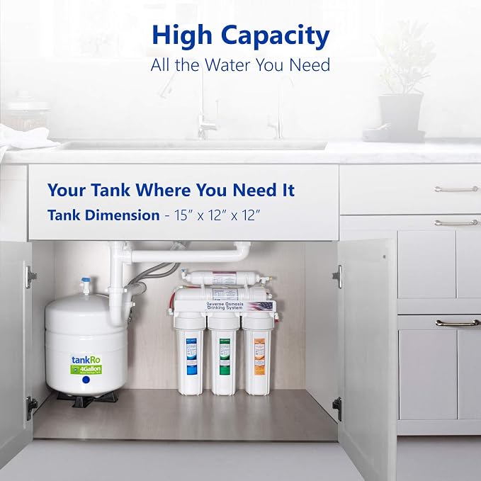 Watts Premier WP531160 RO Pure Plus Reverse Osmosis Water Filter Replacement Kit, Multi, 4 Pack | tankRo RO132-TNK RO Water Filtration System Expansion Tank 4 Gallon Capacity