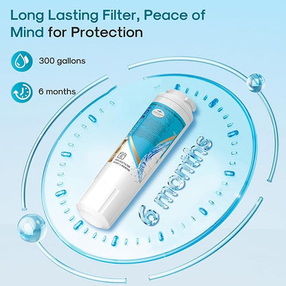 ICEPURE Alkaline UKF8001 Refrigerator Water Filter Replacement for Whirlpool EDR4RXD1, EveryDrop Filter 4, Maytag UKF8001, 4396395, UKF8001P, UKF8001AXX, RFC0900A, UKF8001AXX-200, Enhances PH, 6 Pack