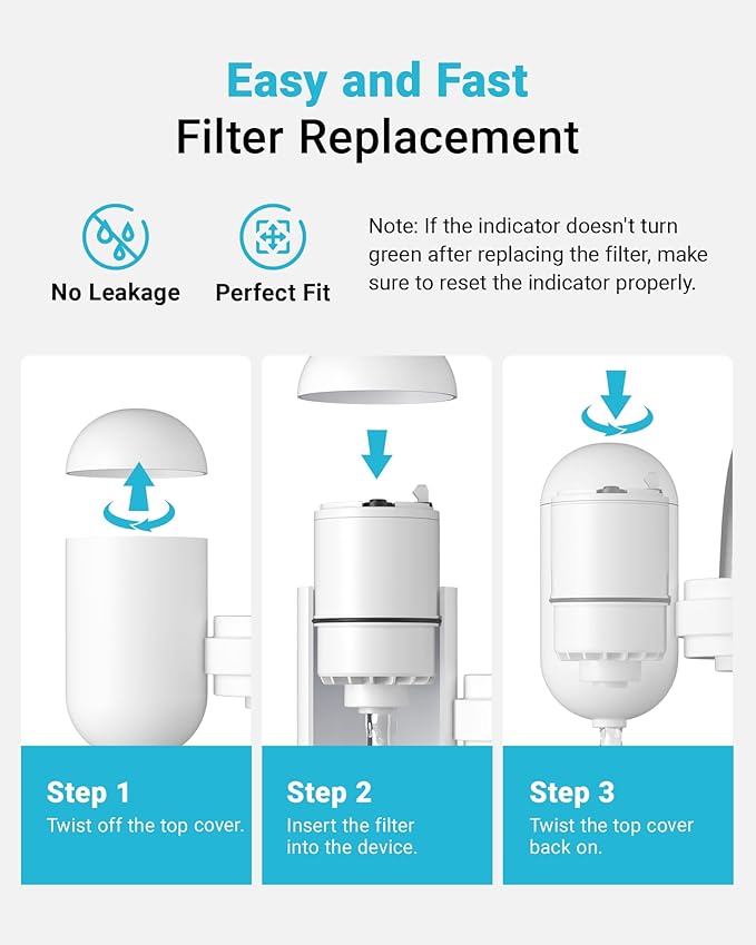 AQUA CREST CF08B Faucet Filter, Compatible with All PUR® Plus Faucet Filtration System, Replacement for RF-3375®, NSF 42 Certified, 9-Month, 900-Gallon, 3 Pack