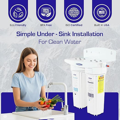 Fluoride Under Sink Water Filter System | Double | Crystal Quest