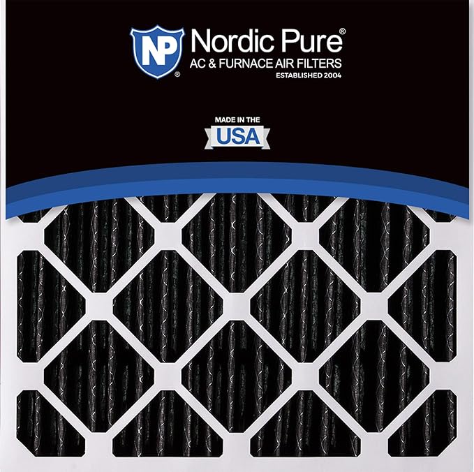 Nordic Pure 20x20x5 (Actual Size: 19 5/8 x 19 7/8 x 4 3/8) Honeywell Replacement Furnace Filters MERV 10 Plus Carbon 2 Pack