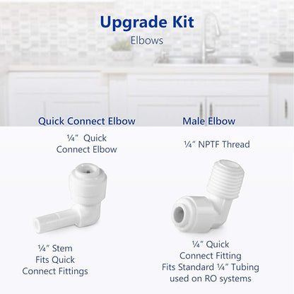Express Water Filter Upgrade Kit for Reverse Osmosis and Under Sink Water Filtration System – Add a New Filtration Stage to Your System – Includes Adapters for ¼” Threaded and Quick Connect Filters