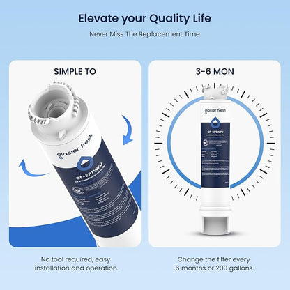 GLACIER FRESH GF-EPTWFU Water Filter, Compatible with EPTWFU01, 3 Pack | EWF02, Pure Source Ultra II, Pure Source Ultra 2, 012505454226, 4562222, 807946701