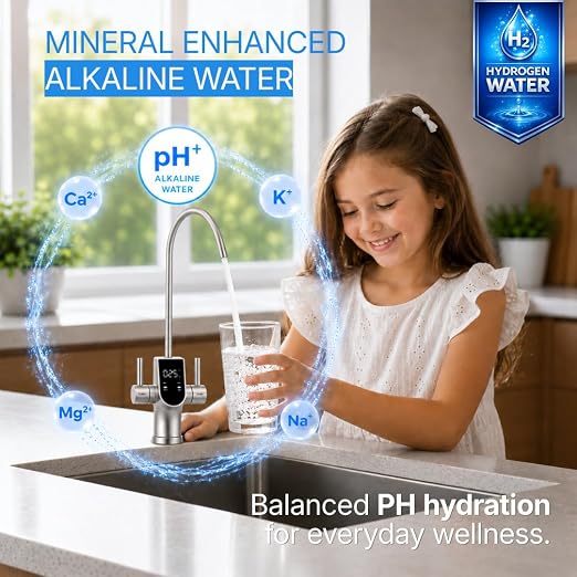 HYDROZENIT - Zenit600 Hydrogen - Reverse Osmosis Water Filter with Hydrogen Generator | 600GPD RO System | Smart Faucet Digital Display | Leak Detector & 5-Stage Filtration | Hydrogen Water Machine