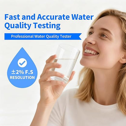 Water Tester for Drinking Water | TDS Meter 4-in-1 with EC & Temperature | Digital Water Quality Tester for Home& RO System