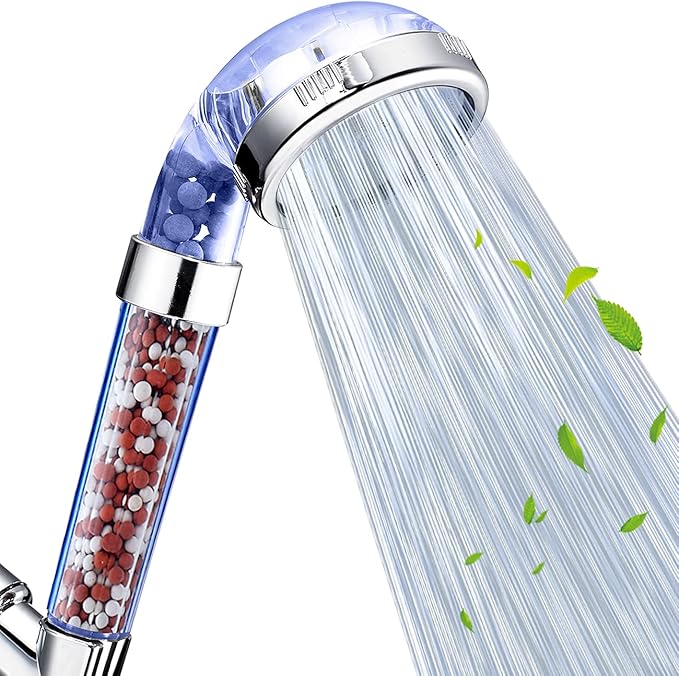 NOSAME Shower Head, Filter Filtration High Pressure Water Saving 3 Mode Function Spray Handheld Showerheads for Dry Skin & Hair