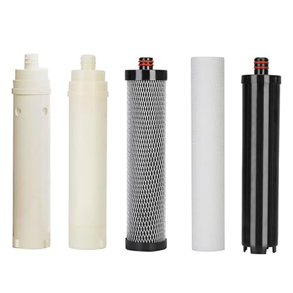 Ultra Filtration Water Filter Replacement Cartridge, PP/T33/CTO/RFC/UF Filter for Under Sink Water Filters, 5 Stage Filtration System Replacement Filter Reduces 99.99% Cl, Strong Adsorption Capacity