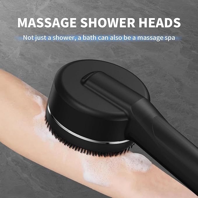 Filtered Shower Head with Handheld, High Pressure 3 Spray Showerhead with Filters & Upgraded Anti-clog Nozzles for Hard Water -Remove Chlorine, Reduce Dry Itchy Skin -ON/OFF Switch for Pet Bath，Black