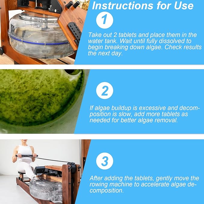 Water Purification Tablets for Rowing Machines | Aquatabs for Tank Cleaning | Safe & Eco-Friendly Water Treatment Solution（4PCS）
