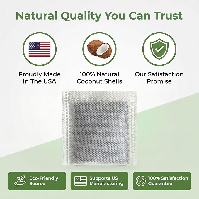 Green Piece® 12 Pack Water Distiller Filters with TDS Meter | Activated Charcoal Carbon Sachets, Made in USA, Compatible with Megahome & Countertop Distillers