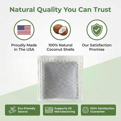 Green Piece® 12 Pack Water Distiller Filters with TDS Meter | Activated Charcoal Carbon Sachets, Made in USA, Compatible with Megahome & Countertop Distillers