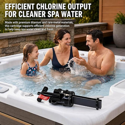 Salt System Cartridge, Water Treatment Salt System Cartridge for Hot Springs and Caldera Series Hot Tubs & Spas, Soft Fresh Water Lasts for 6 Months (1 Pack)