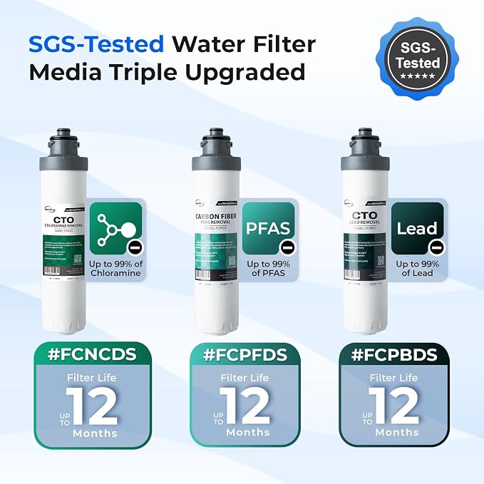 iSpring Bottleless Water Cooler Dispenser with 4-Stage Filtration, SGS-Tested 99% of PFAS, Lead, Chloramine Removal, Hot, Cold, Room Temp, Self Cleaning, Stainless Steel, Silver, Model: DS4S-MAX