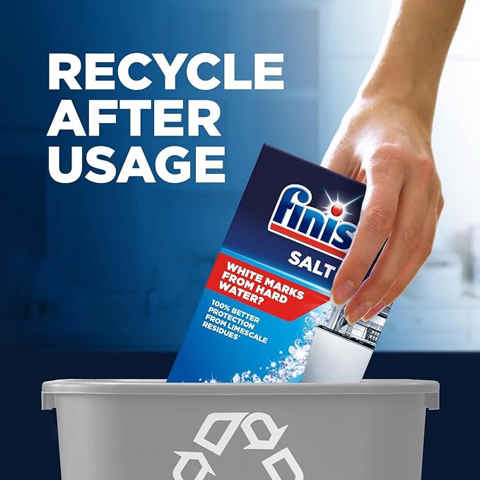 Finish Dishwasher Salt 4kg, Protection from Limescale Residues, Premium Quality