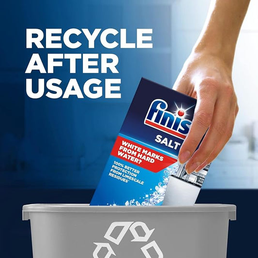 Finish Dishwasher Salt 4kg, Protection from Limescale Residues, Premium Quality