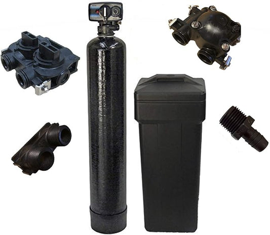 Mechanical Fleck 5600 Metered Water Softener With USA Tanks Ships Loaded (48,000 Grains, Fine Mesh Resin)