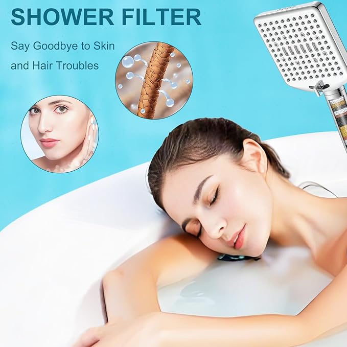 Water Replacement Filter for Shower Head,Compatible with MakeFit S6526 Handheld Shower Head Cartridge,for Hard Water Remove Chlorine and Harmful Substances.（4 Pack）