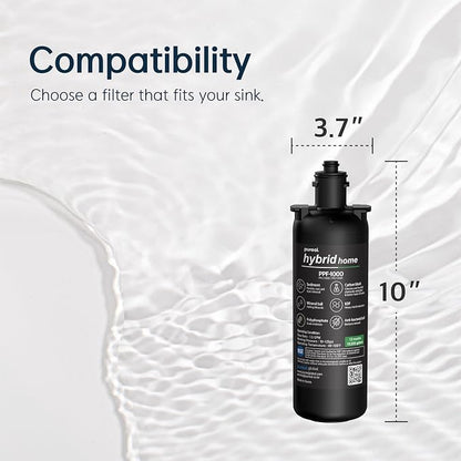 Pureal PPF-1000 Under Sink Water Filter Replacement Cartridge, 10 Inch | NSF/ANSI 42 & 372 Certified. Reduces PFAS, Lead, Chlorine & Odor. 10,000-Gallon Capacity. Long-Lasting Filter. Made in Korea.