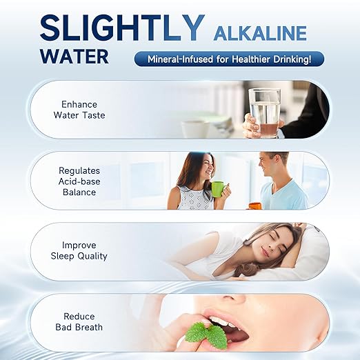 AQUALTRA USF-2B-10 Slightly Alkaline Under Sink Filter System, 20K Gal, Reduce PFOA, PFOS, Chlorine, Lead, Mercury, Chloramine, Fluoride, Microplastics Particles, Bad Taste & Odor