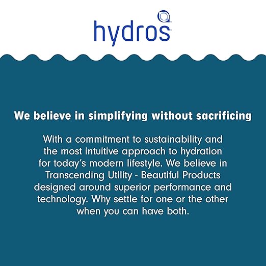 Hydros Water Filter Bottle, 20 Oz, Patented Fast Flo Tech, Dishwasher Safe, 20 Second Quick Fill, Leak Proof, BPA Free, Green