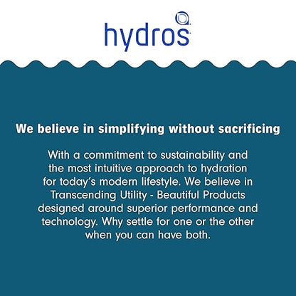 Hydros Water Filter Bottle, 20 Oz, Patented Fast Flo Tech, Dishwasher Safe, 20 Second Quick Fill, Leak Proof, BPA Free, Green