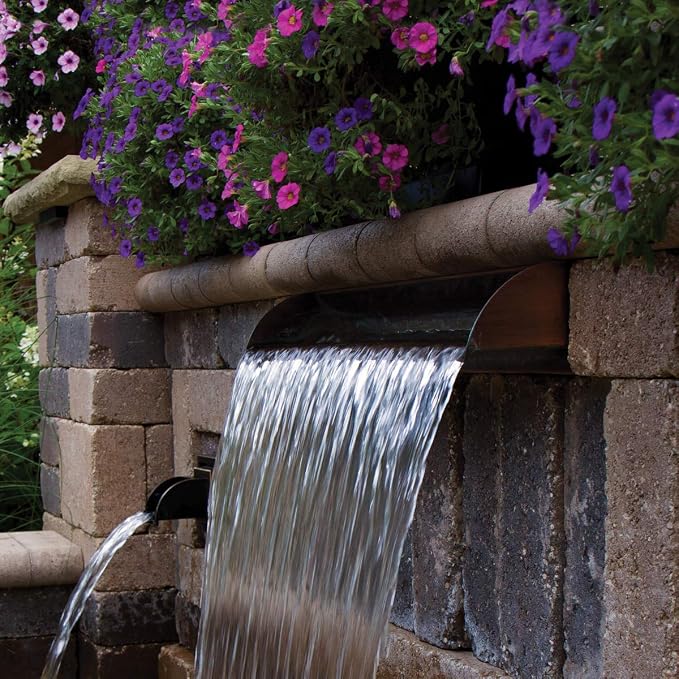 Atlantic 304 Stainless Steel Waterfall Spillway, 36-Inch, SS36