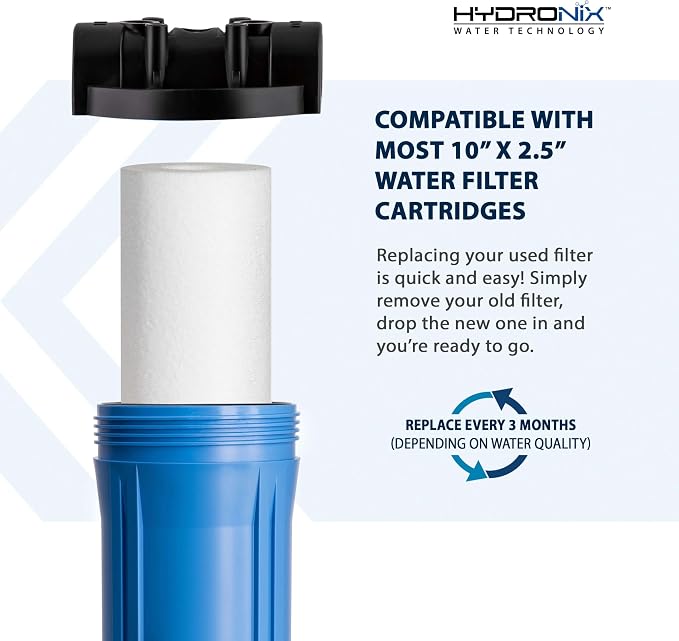 Hydronix SDC-25-1005 DI, RO Reverse Osmosis, Whole House Sediment Water Filter 2.5" X 10" - 5 Micron, 20 Pack