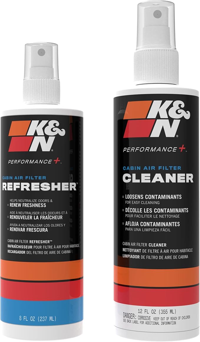 K&N Cabin Filter Cleaning Kit: Spray Bottle Filter Cleaner and Refresher Kit; Restores Cabin Air Filter Performance; Service Kit-99-6000