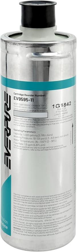 Everpure 2FC-P | Aquverse A100 | Pentair S-54 Replacement Filter Cartridge for Water Cooler | PFAS Filtration | NSF Certified