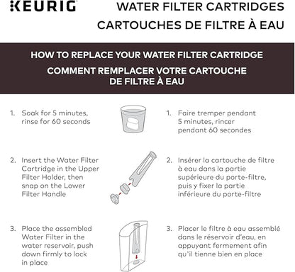 Keurig Water Filter Refill Cartridges, Replacement Water Filter Cartridges, Compatible with 2.0 K-Cup Pod Coffee Makers, 6 Count