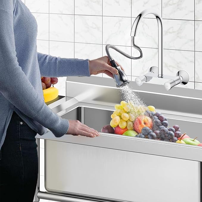 Garvee Outdoor Freestanding Stainless Steel Utility Sink, Commercial Single Bowl Prep Sink with Backsplash for Kitchen, Restaurant, Laundry, Garage, Bar & Workshop – Easy Clean & Anti-Splash Design