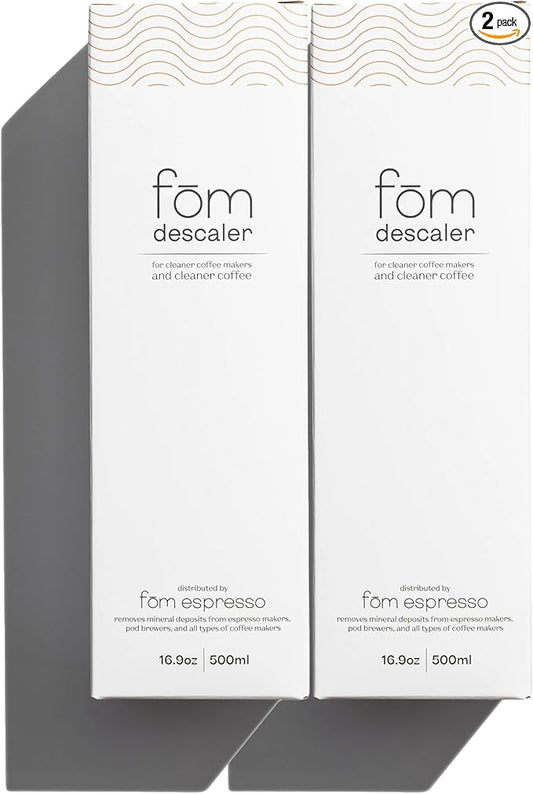 Descaler for Delonghi Espresso Machine, Keurig, Breville, Nespresso, and All Other Espresso Makers | Liquid Descaling Solution Removes Deposits for Cleaner Coffee (2 500ml bottles, 4 uses per bottle)