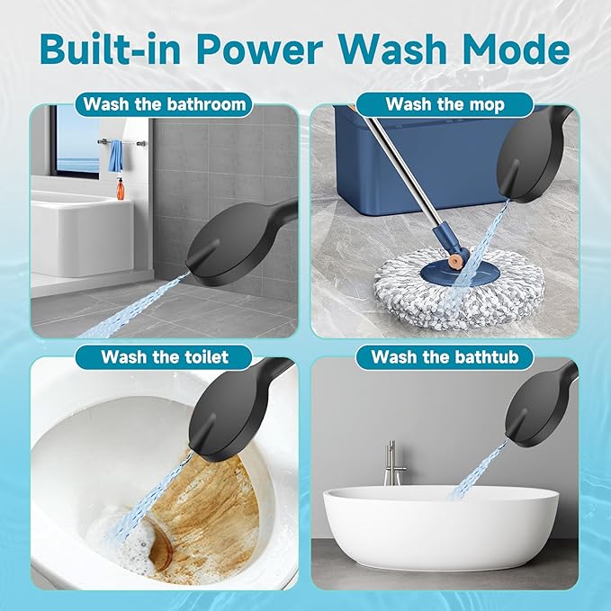 Handheld Filtered Shower Head, 6 Inch High Pressure Hand held Shower Head with Filters for Hard Water, 6 Spray Modes Detachable Showerhead with Hose, Matte Black