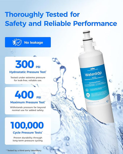 Waterdrop WD-F19C Water Filter Replacement for GE® RPWFE®, 3 Pack | Replacement for GE® RPWF (Built-in CHIP), GFE28GYNFS, GFE28GELDS