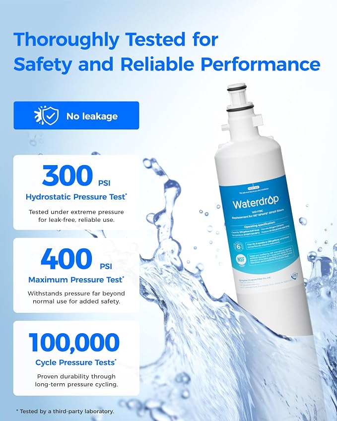 Waterdrop WD-F19C Water Filter Replacement for GE® RPWFE®, 6 Pack | Replacement for GE® RPWF (Built-in CHIP), GFE28GYNFS, GFE28GELDS