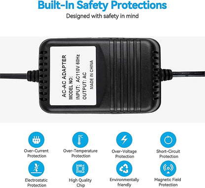 24V AC/AC Adapter Compatible with Aquasure Harmony AQT-56SE-SMBP AQT56SE-SM-3BP Water Softener Digital Meter Control Valve AP-HS-Head Mingway MWY-DH120-AC2400450 Power Supply Cord