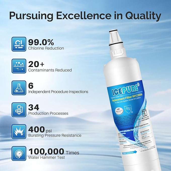 ICEPURE 4204490 Replacement For Sub Zero, Sub-Zero 4204490, 4290510 9030868 Refrigerator Water Filter, 1PACK