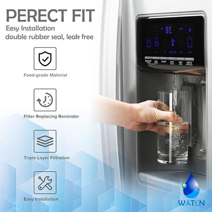 4396841 Water Filter Replacement - Compatible with Whirlpool 4396841, EDR3RXD1, Everydrop Filter 3, WHR3RXD1, KAD3RXD1, Kenmore 46-9083, 46-9030, 4396710, 3 PACK
