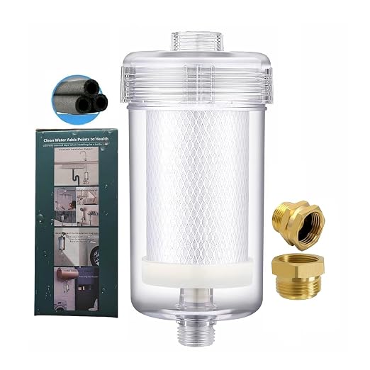 2 Micron Carbon Washer Water Filter, Visible Washing Machine Water Filter System, 99.5% Removal of Chlorine Fluoride, Heavy Metals, Odors, Scale, Reduces Dry Skin ACF Shower Filter