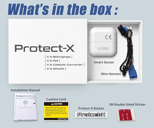 Protect-X Wheel Anti-Theft Smart Sensor for Crown Signia 2026 2025 2024 | Plug & Play, Catalytic Converter Theft Protection, Window Breakage Alert, Window Control by Factory Keyfob, Valet Mode