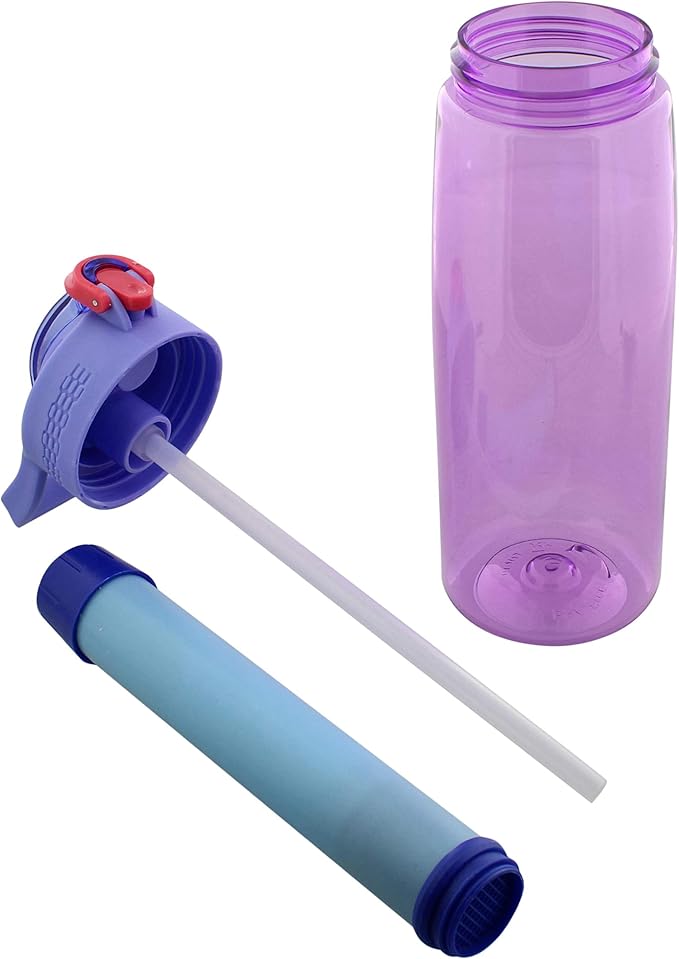 SDS Water Filter Bottle - Filtering Water Bottle Filter Travel Accessory for Safe Drinking Camping Water Purifier